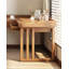 Bureau moderne en L en bois massif avec tiroirs-378592095