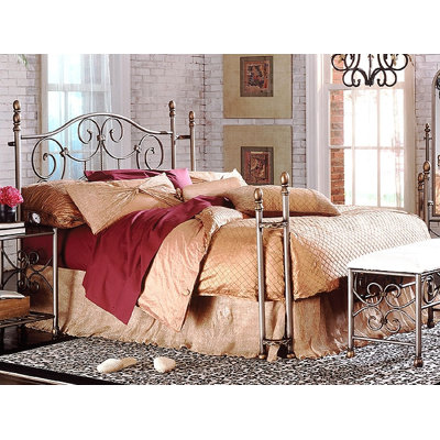 Metal Wingback Bed
