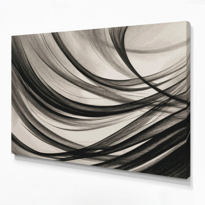 Toile horizontale rayée gris anthracite