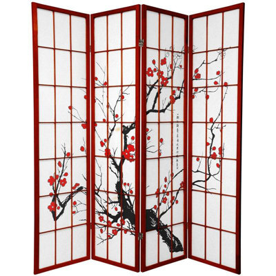 Dorace 70.5'' H Cherry Blossom Shoji Screen
