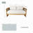 Brewsty Acacia Wood Patio Loveseat With Cushions