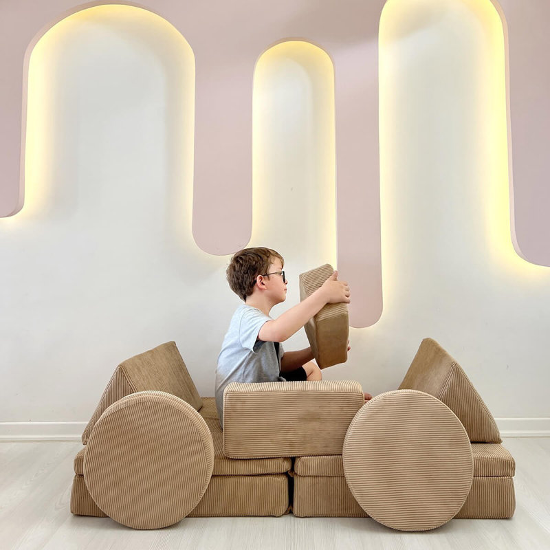 Canapé-lit Camel 2 places, 55,1 po x 18,1 po x 27,6 po | Revêtement 100% polyester, coussins en mousse douce | Parfait pour les petits espaces, conception polyvalente pour le salon ou la chambre d'amis, facile à convertir en lit