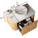 24" Small Wall Mounted Floating Bathroom Vanity with Large Drawer, No Assembly Required