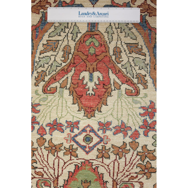 Tapis de couloir nouvel âge 2 pi 7 po x 10 pi 1 po Mazar Ivoire