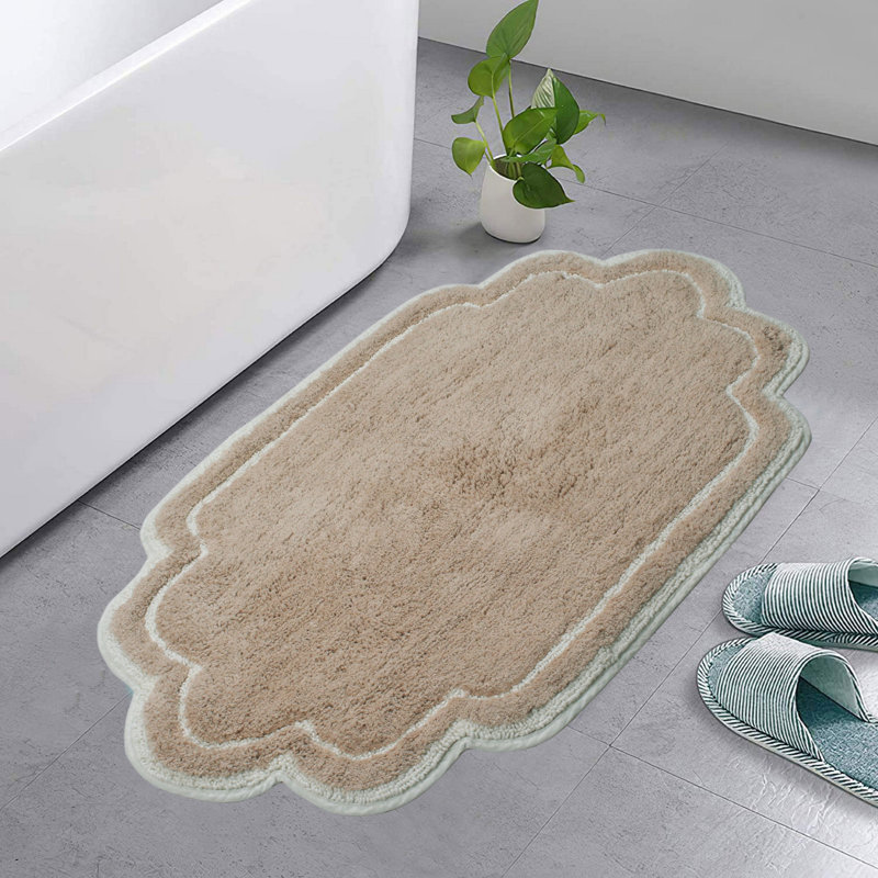 Tapis pour salle de bain Dobrinka, Lin, 21 po x 34 po (rectangulaire)