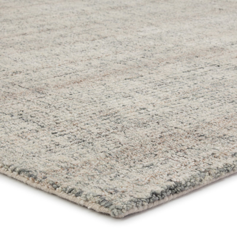 Tapis gris nouvel âge noué à la main One-of-a-Kind nantes, Rectangle de 5 pi x 8 pi