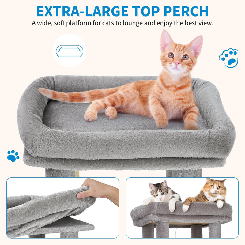 156cm H Cat Tree, Grey