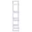 Glossy White 4-Shelf Open Back Bookcase
