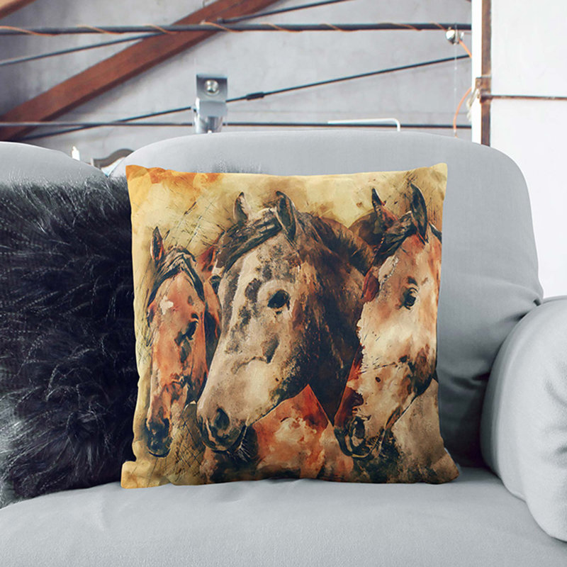 Square Throw Cushion, 40cm H x 40cm W x 15cm D