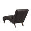  Chaise longue Mid-Century moderne incurvée en tissu Tech avec coussin traversin, gris foncé-728068135