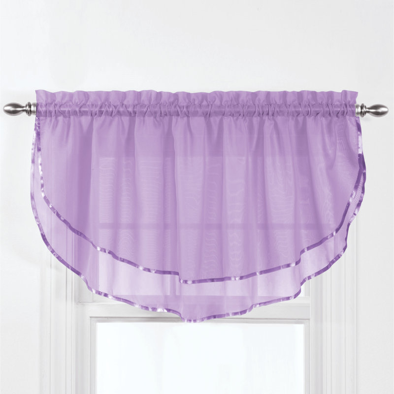 Cantonnière transparente 60 po Penobscot Elegance, Lilas