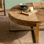 Table basse ronde en bois massif Retro