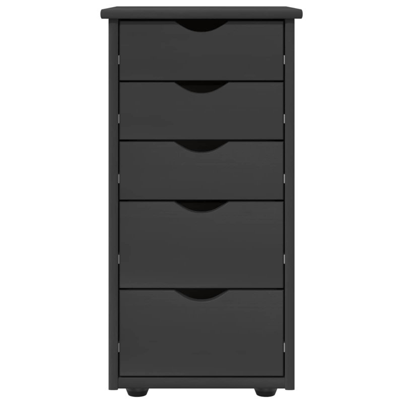 Solid Wood Chest of Drawers, Grey