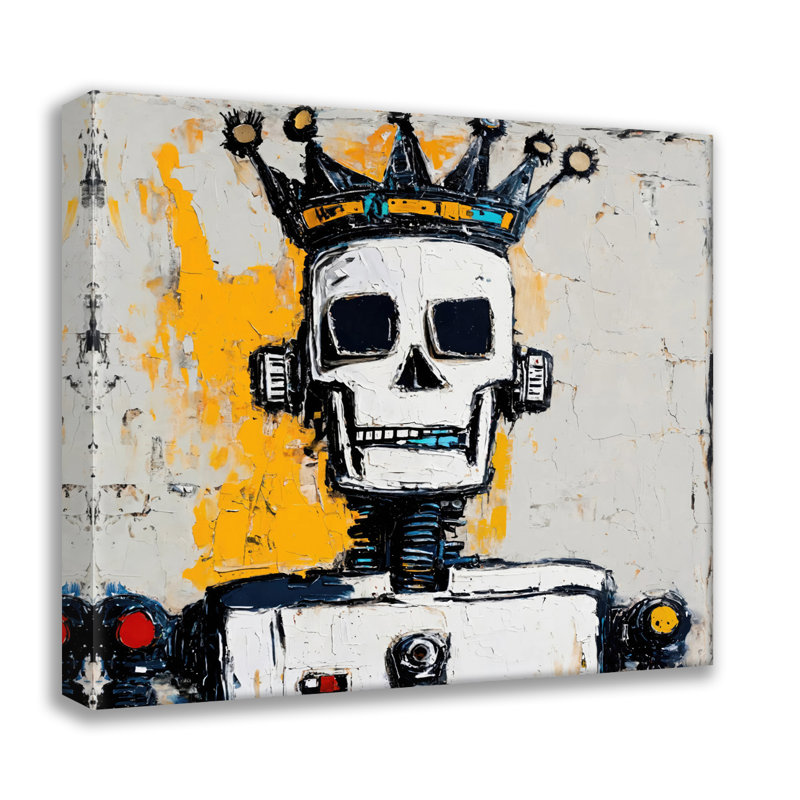 Robot 11-Hommage-Basquiat, estampe numérique sur toile tendue avec châssis, H 36 po x l 36 po