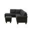 Canapé modulaire en forme de L avec porte-gobelet - Noir-gauche-1492736039