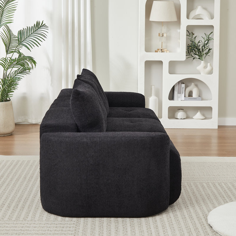 Grands canapés à compression, canapé en nuage de chenille moderne de 109 pouces pour la maison