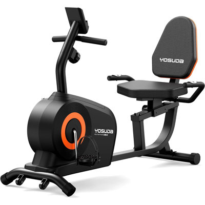 FED Fitness Yosuda Series RE1 Recumbent Exercise Bike, 350 lb Capacity, 16 Resistance Levels, LCD Monitor for Home Use