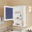 Fixation murale, rangement avec miroir, style moderne, + métal, peu encombrant, armoire à miroir pour vestiaire, blanc, petits espaces