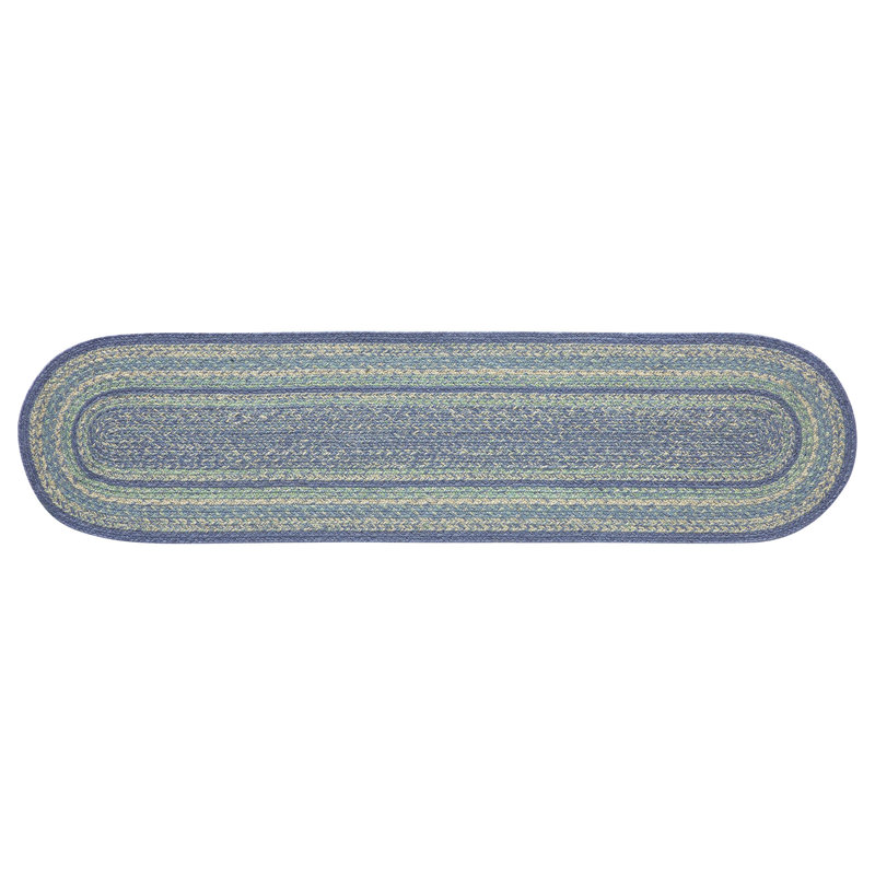 Tapis de couloir Milja, Bleu, L 48 po x l 12 po