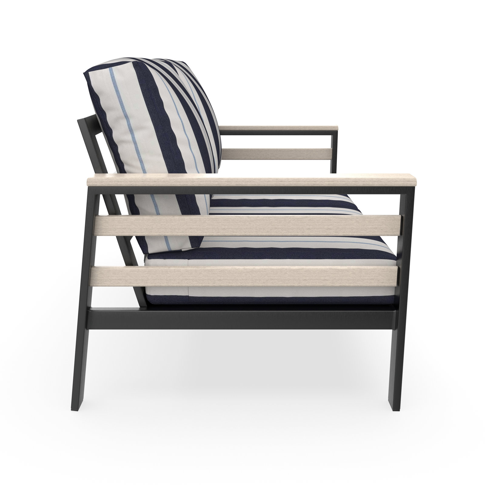 Townsend 55" Sunbrella® Patio Loveseat, Gray, Sunbrella Shore Classic
