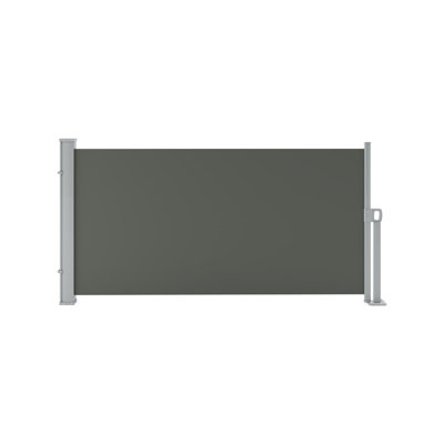 Auvent rétractable latéral pour terrasse 71 "x 138" - Gris clair, imperméable et résistant aux rayons UV pour balcon, piscine et terrasse