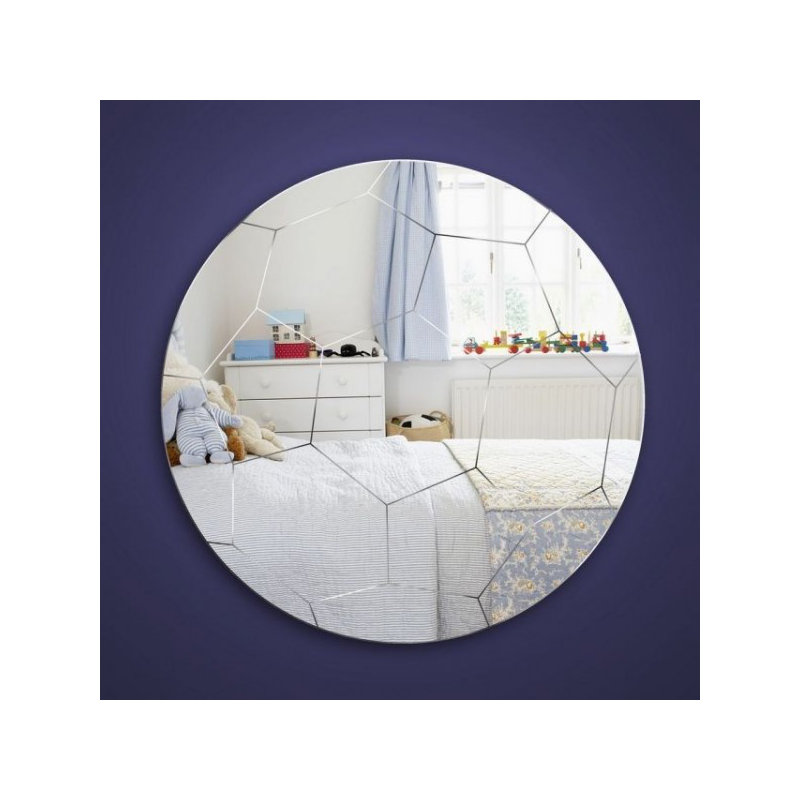 Flat Wall Mirror, 45 cm H x 45 cm W x 0.3 cm D
