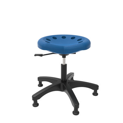 Adjustable Height Ergonomic Lab Stool with Footrest