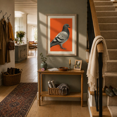 Pigeon Portrait Modern - Framed Print