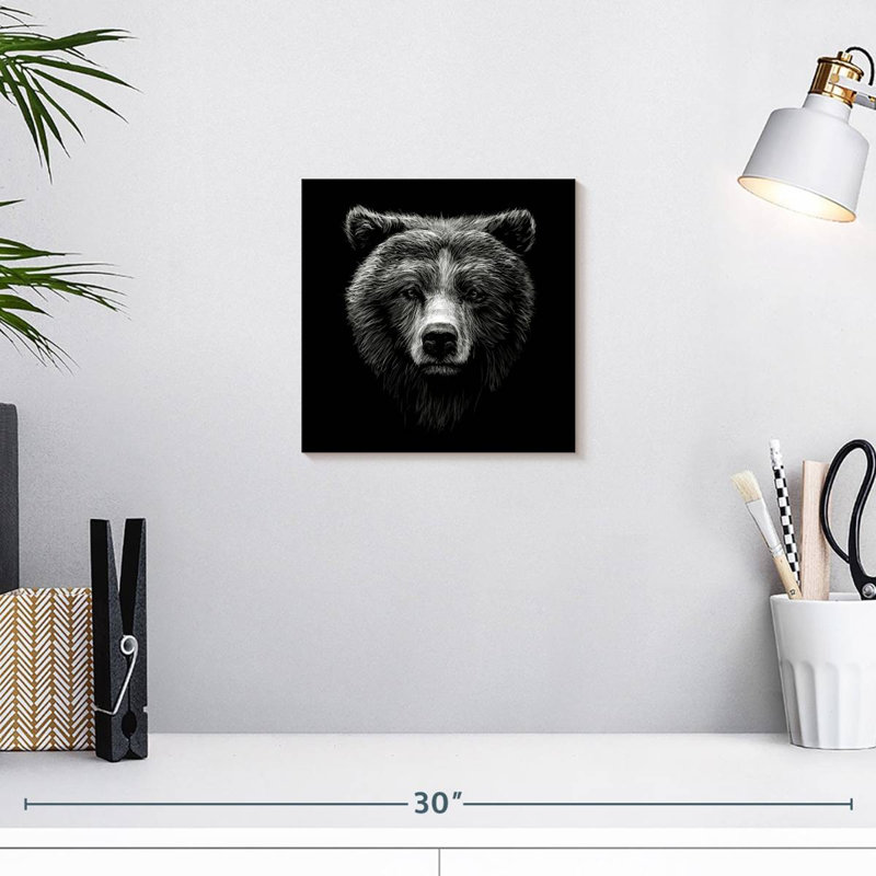 Brampt Grizzly Bear Face, 10" H x 10" W