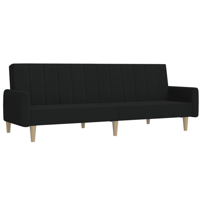 Upholstered 86.6'' Sofa, Black Polyester