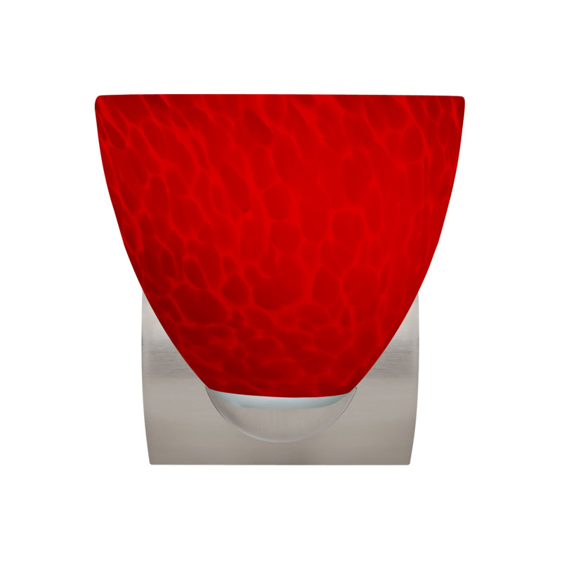 Mini applique Besa Sasha, Rouge, Nickel satiné