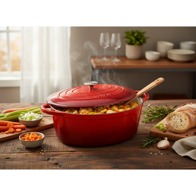 KYEUIN 7.5L Cast Iron Dutch Oven