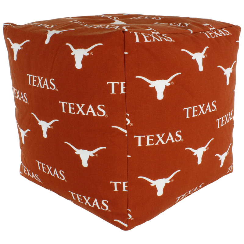 Petit fauteuil à billes classique d’extérieur à coussin cubique Kansas Jayhawks Texas Longhorns