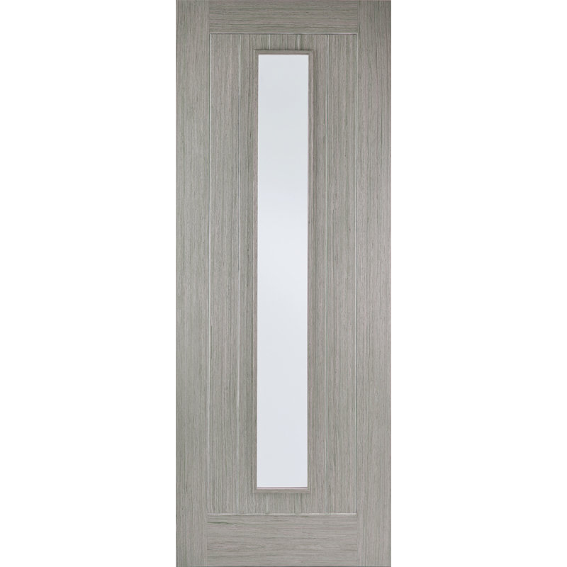 Somerset Glazed Light Grey Internal Door, 198.1cm H x 83.8cm W x 3.5cm D