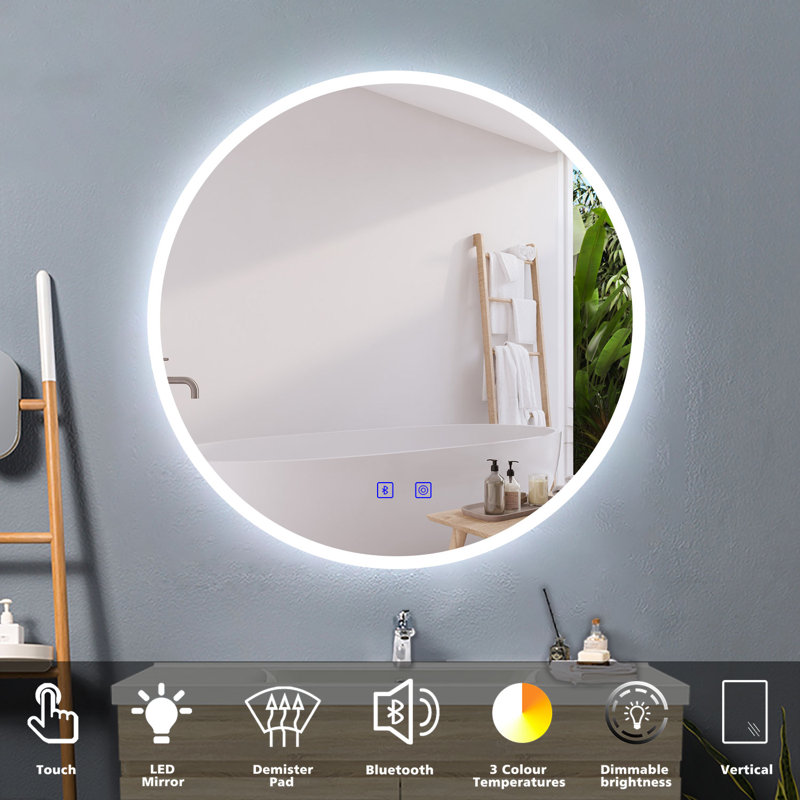 Alcee Round Mirror, 60cm x 60cm