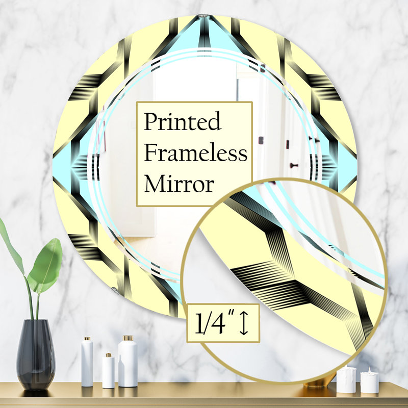 Miroir mural moderne triple C Fashion Ornament, 23,6 po x 23,6 po