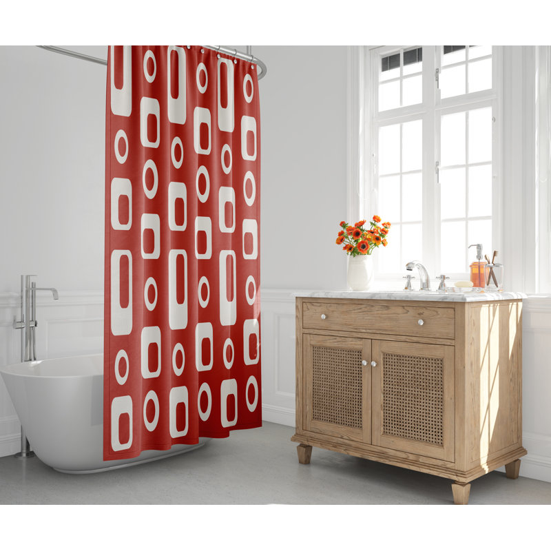 Rideau de douche Mette, Rouge