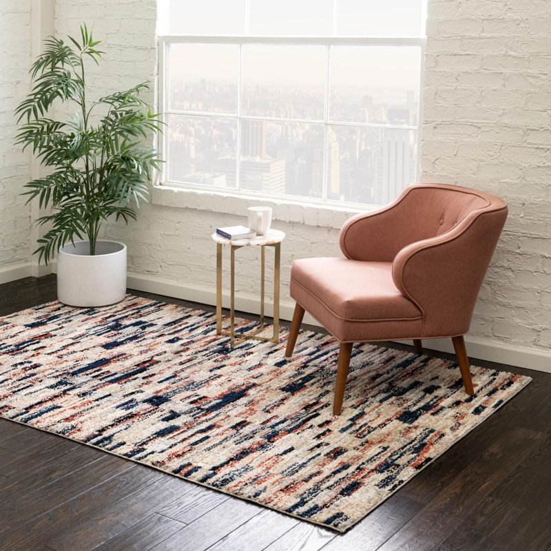 Tapis beige / noir à motif géométrique Tucson, Tapis de couloir 2 pi 7 po x 12 pi