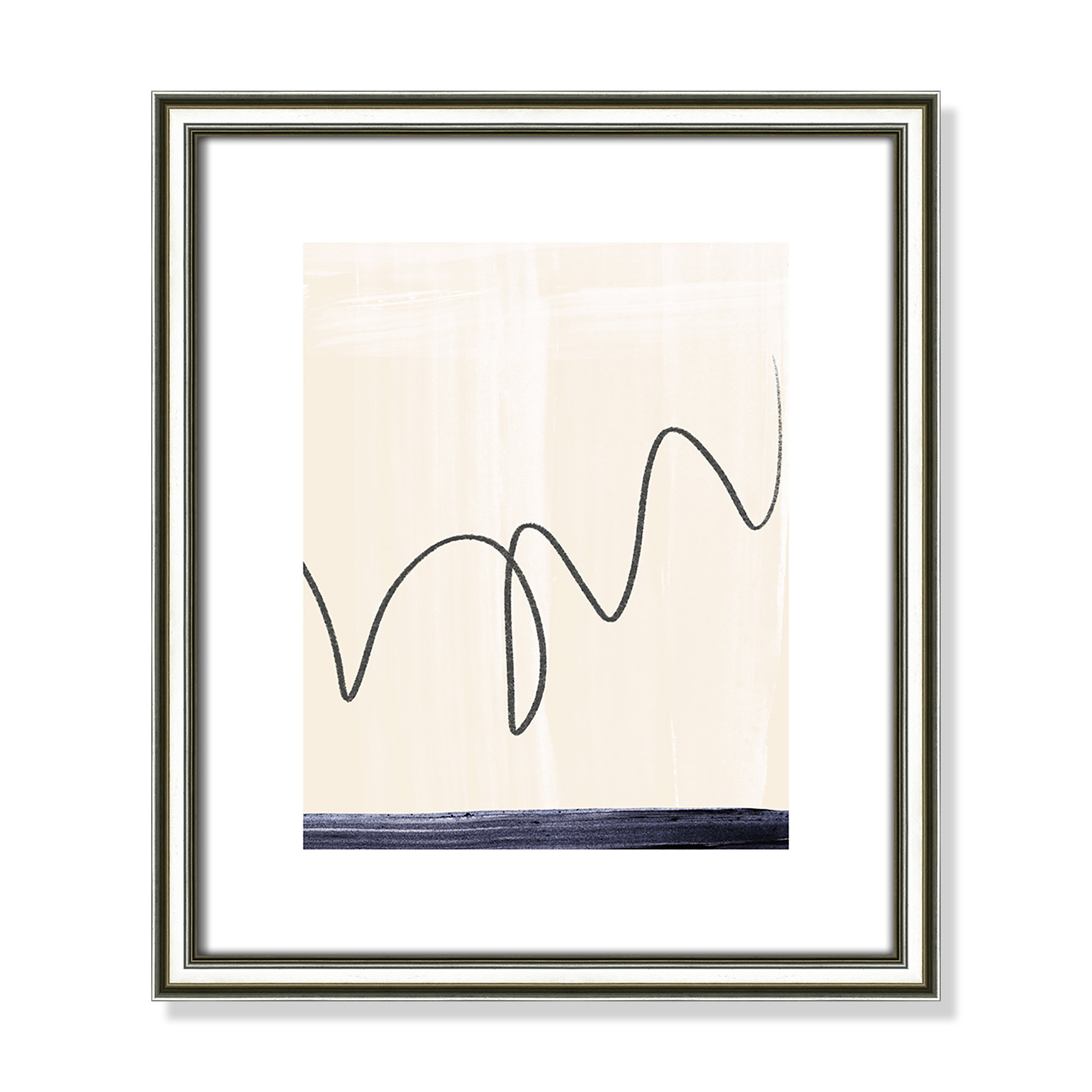Departured II - Picture Frame Painting Print, 16.25" H x 14.25" W x 0.88" D, Silver Framed Paper