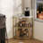 Corner Printer Stand with Charging Station Adjustable Metal Mesh Shelf White-121282974