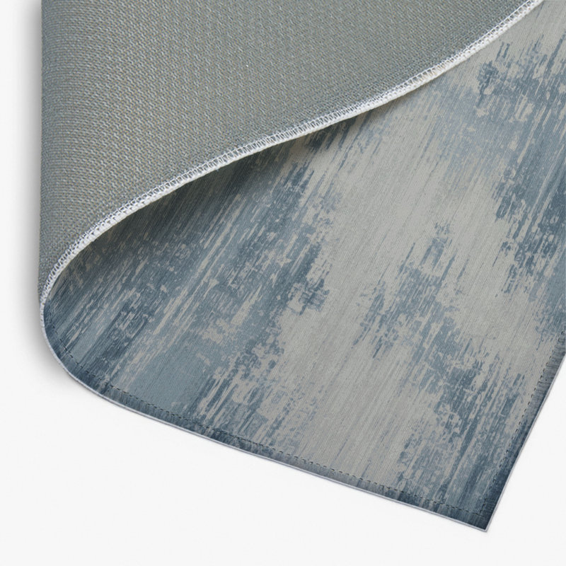 Tapis gris abstrait intérieur et extérieur, Rectangulaire 8 pi x 10 pi