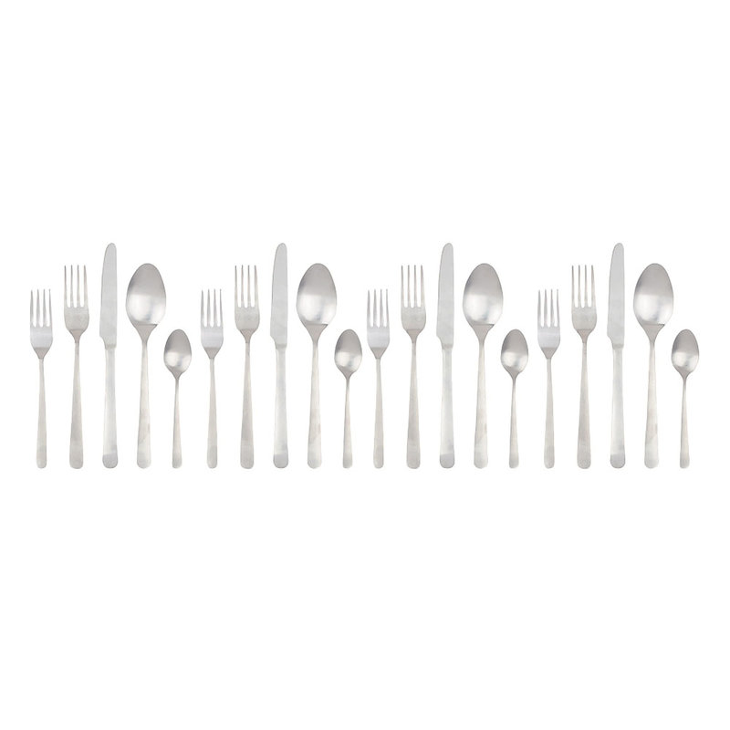 Oslo 20 Piece 18/10 Stainless Steel Flatware Set, Service for 4, Stainless Steel