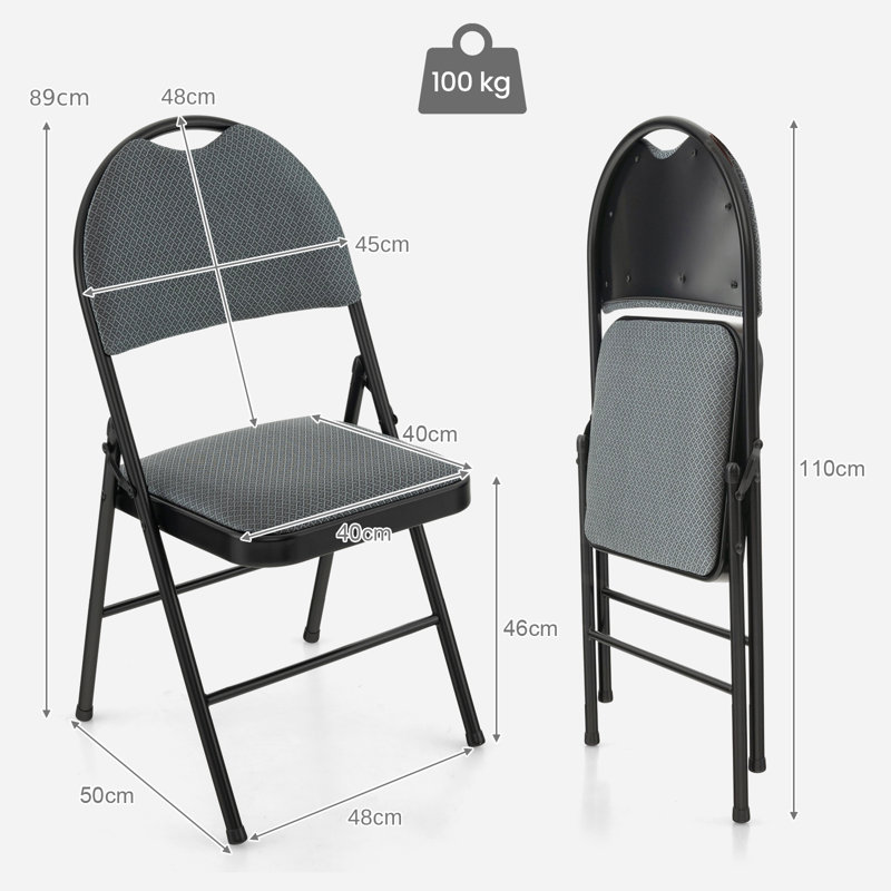 Jayant Folding Chair Set, Gray