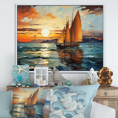 Iolanta Sailboat Surreal Voyage - Boat Sailing Canvas Print
