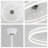  24'' White Ceiling Fan with Dimmable LED Light 3 Color Tone, 6 Speed Quiet DC Motor, App and Remote Control for Bedroom-1952076207