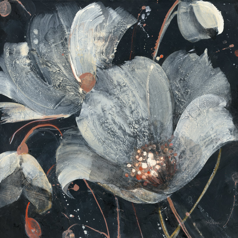Translucent Poppies by Albena Hristova - Wrapped Canvas Painting, 30cm H x 30cm W x 3.8cm D