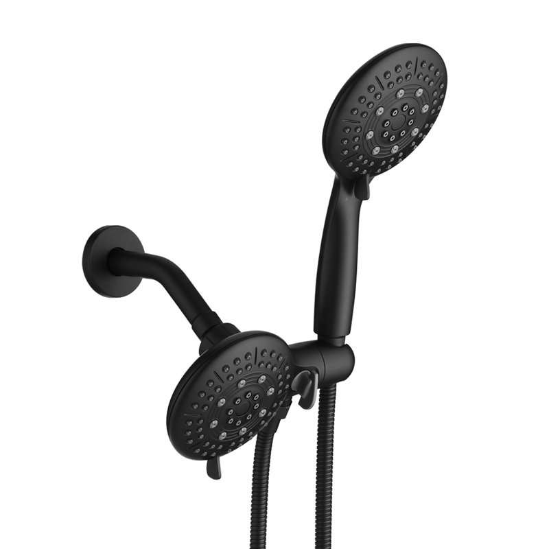 Rain Dual Shower Head 1.8 GPM GPM, Matte Black 