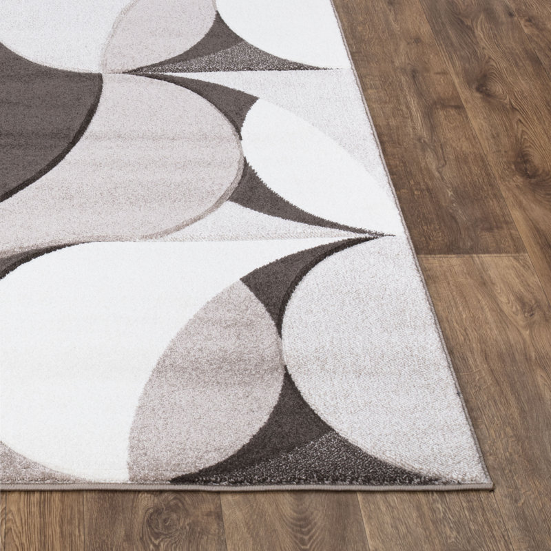 Kenzo Beige Abstract Geometric Modern Rug – Large Living Room Carpet | Bedroom & Hallway Runner | Soft, Stain Resistant, Non-Shedding Floor Mat