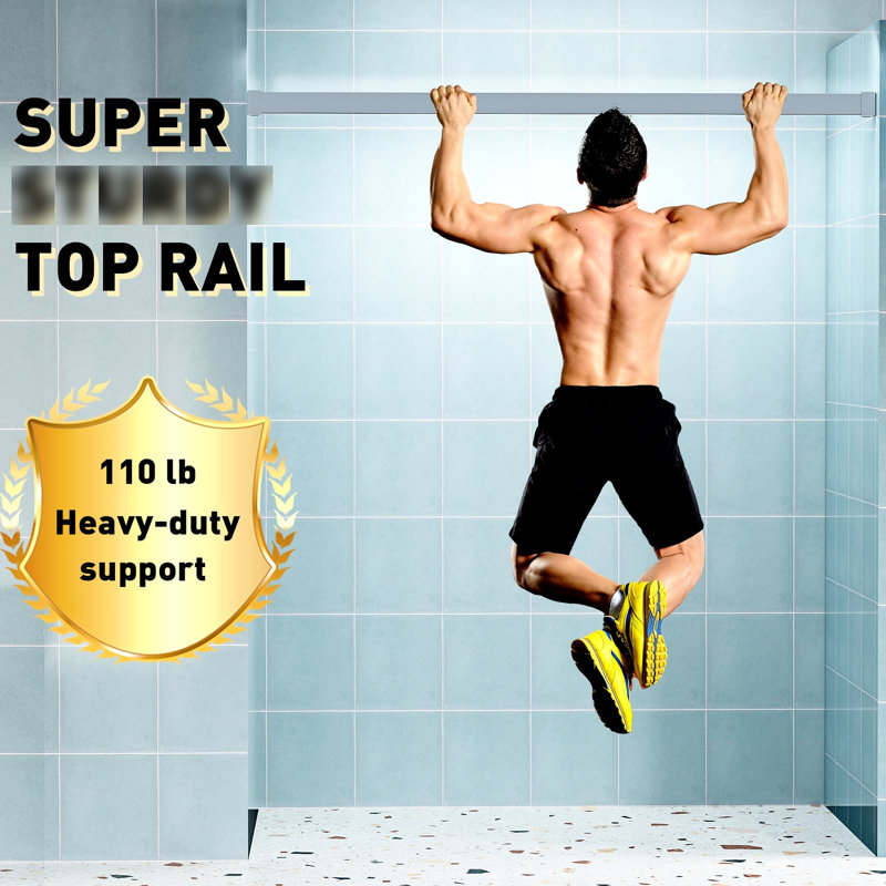 Porte de douche de 55 à 60 po x 76 po avec fonction, verre trempé de 1/4 po, porte coulissante simple résistante à l'eau, revêtement en verre résistant à l'eau, finition, fonction imperméable lisse et étanche