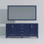 Meuble-lavabo double spacieux avec comptoir en quartz et grand miroir-110822080